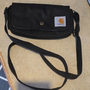Carhartt Black Shoulder Bag with Logo Patch
